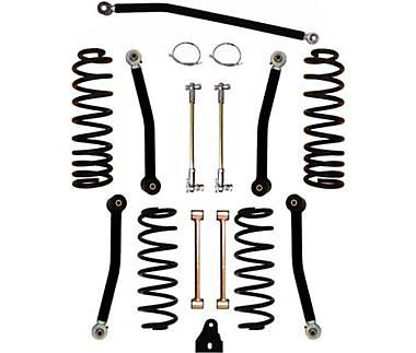 Rock Krawler XJ650000 6.5" Triple Threat Long Arm System with Rear Deaver Leaf Springs Jeep Cherokee XJ (1990-2001)