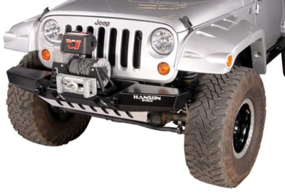 Hanson Offroad JKML1102-P Jeep JK Medium Basic Front Bumper with Light Provision
