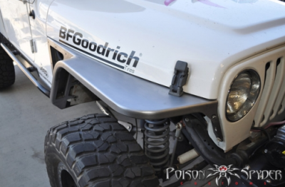 Poison Spyder - Poison Spyder 14-02-070-ALUM Jeep TJ/LJ DeFender 3in Flare Aluminum Bare Alum - Image 2