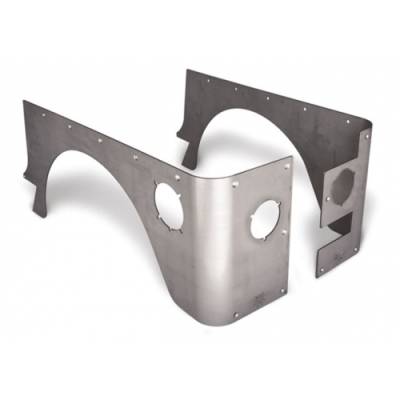 Poison Spyder 14-04-010-ALUM Jeep TJ Crusher Corners Aluminum Stock Bare Aluminum Weld-On