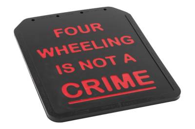 Daystar KU71087RE Universal Mud Flap Pair Red Lettering All Vehicles